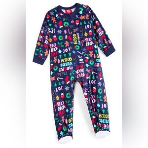 Family PJ's Baby Holiday Toss One-Piece Footed Pajamas 18 Months